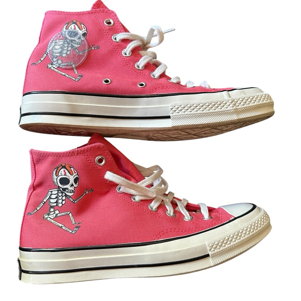 Converse All Star Chuck Taylor Pink High-Top Sneakers with Skeleton Design